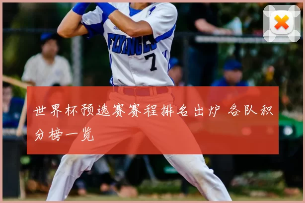世界杯预选赛赛程排名出炉 各队积分榜一览